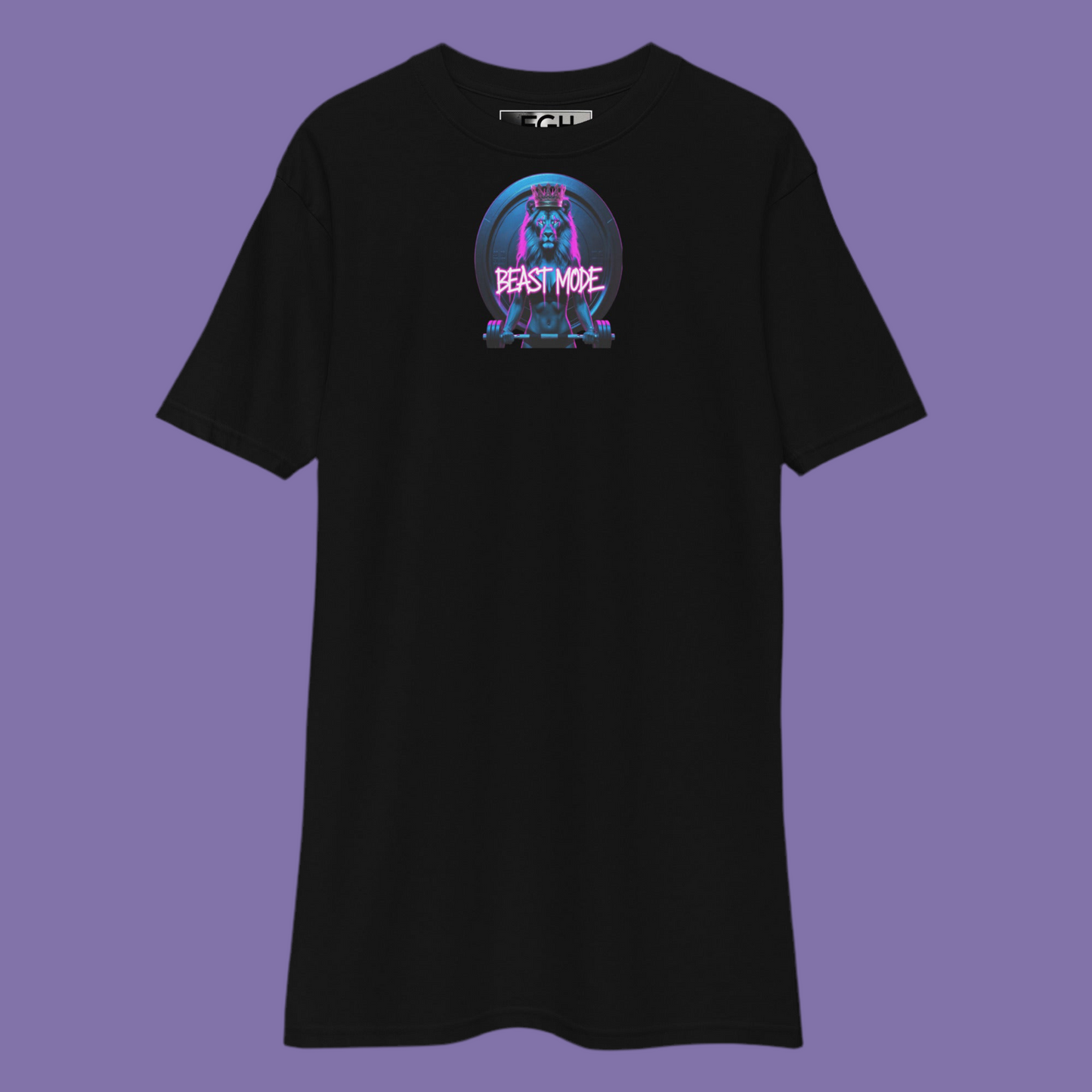 FGH Damen Gymqueen Shirt – Schwarzes Premium-Baumwoll-T-Shirt
