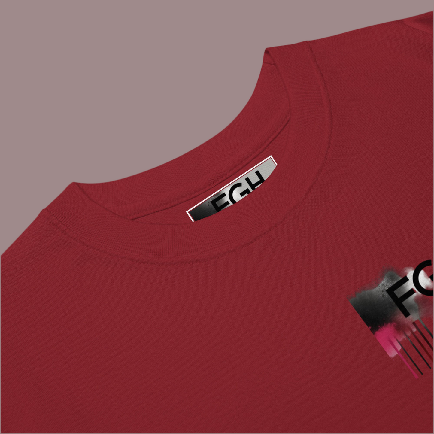 Rotes FGH Gym Hustler Baumwollshirt – Premium Streetwear für echte Hustler – Urban Graffiti Gym Shirt