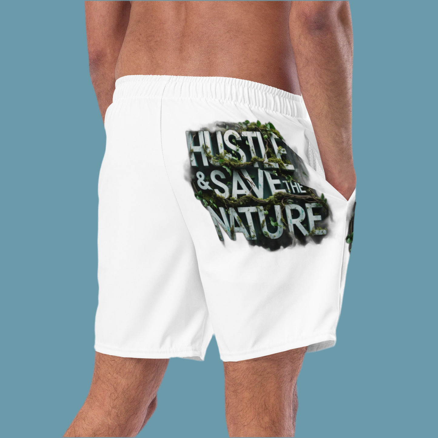 Recycelte Badehosen Hustle and Save Nature – Öko-Strandshorts für Hustler