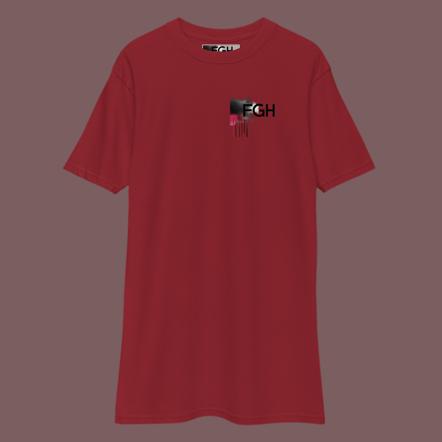 Rotes FGH Gym Hustler Baumwollshirt – Premium Streetwear für echte Hustler – Urban Graffiti Gym Shirt