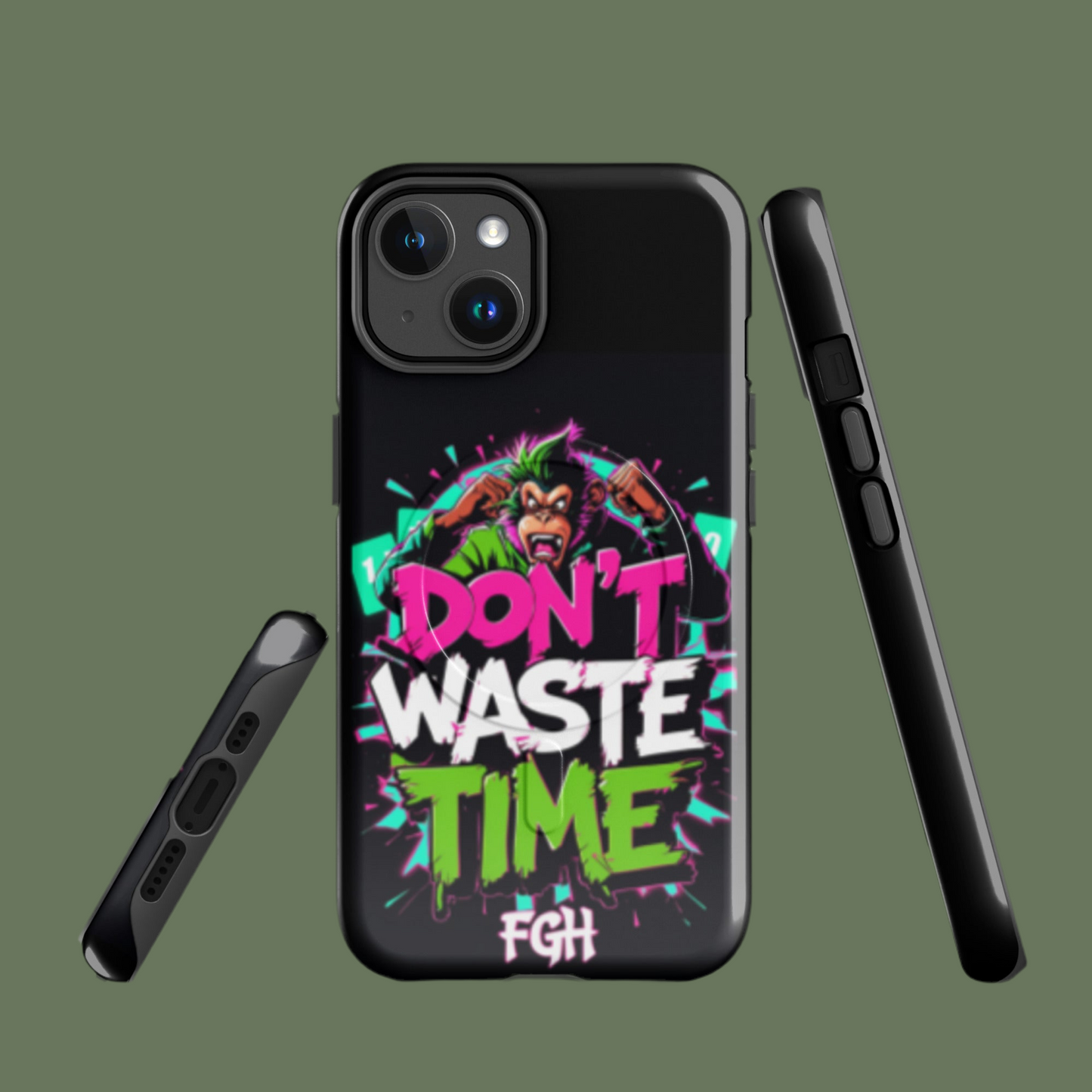 Verschwenden Sie keine Zeit mit der robusten iPhone® MagSafe®-Hülle – Urban Graffiti Monkey Design