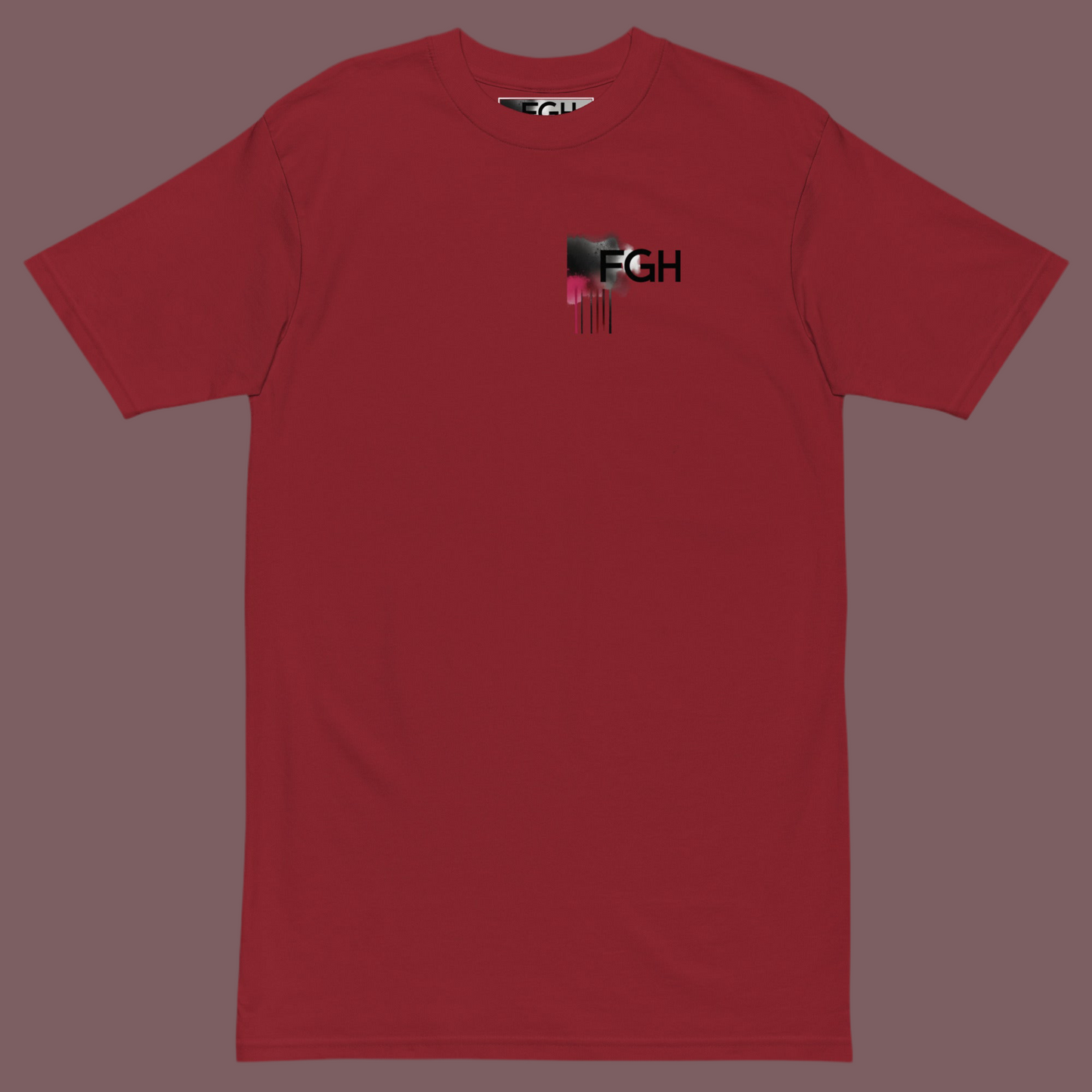 Rotes FGH Gym Hustler Baumwollshirt – Premium Streetwear für echte Hustler – Urban Graffiti Gym Shirt
