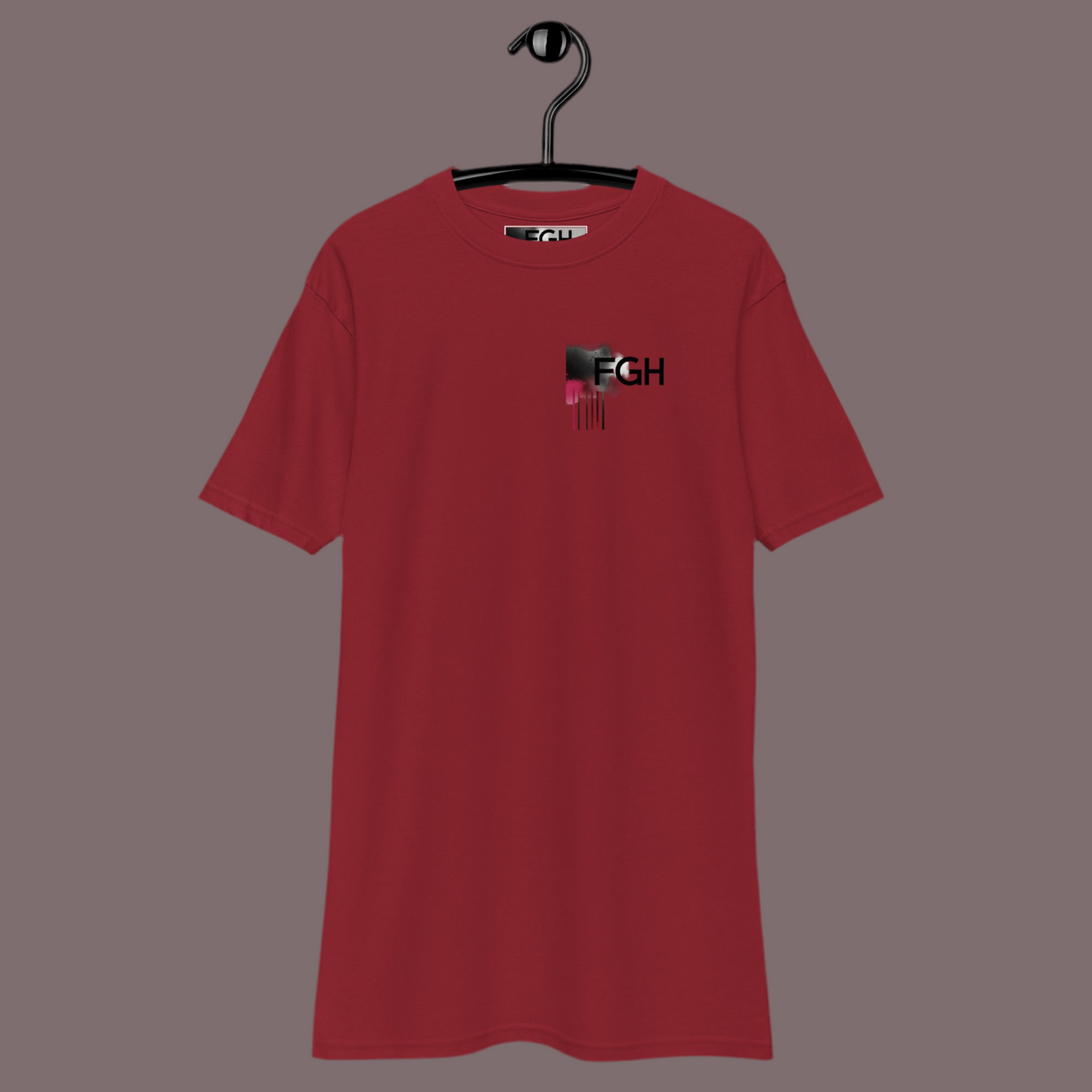 Rotes FGH Gym Hustler Baumwollshirt – Premium Streetwear für echte Hustler – Urban Graffiti Gym Shirt