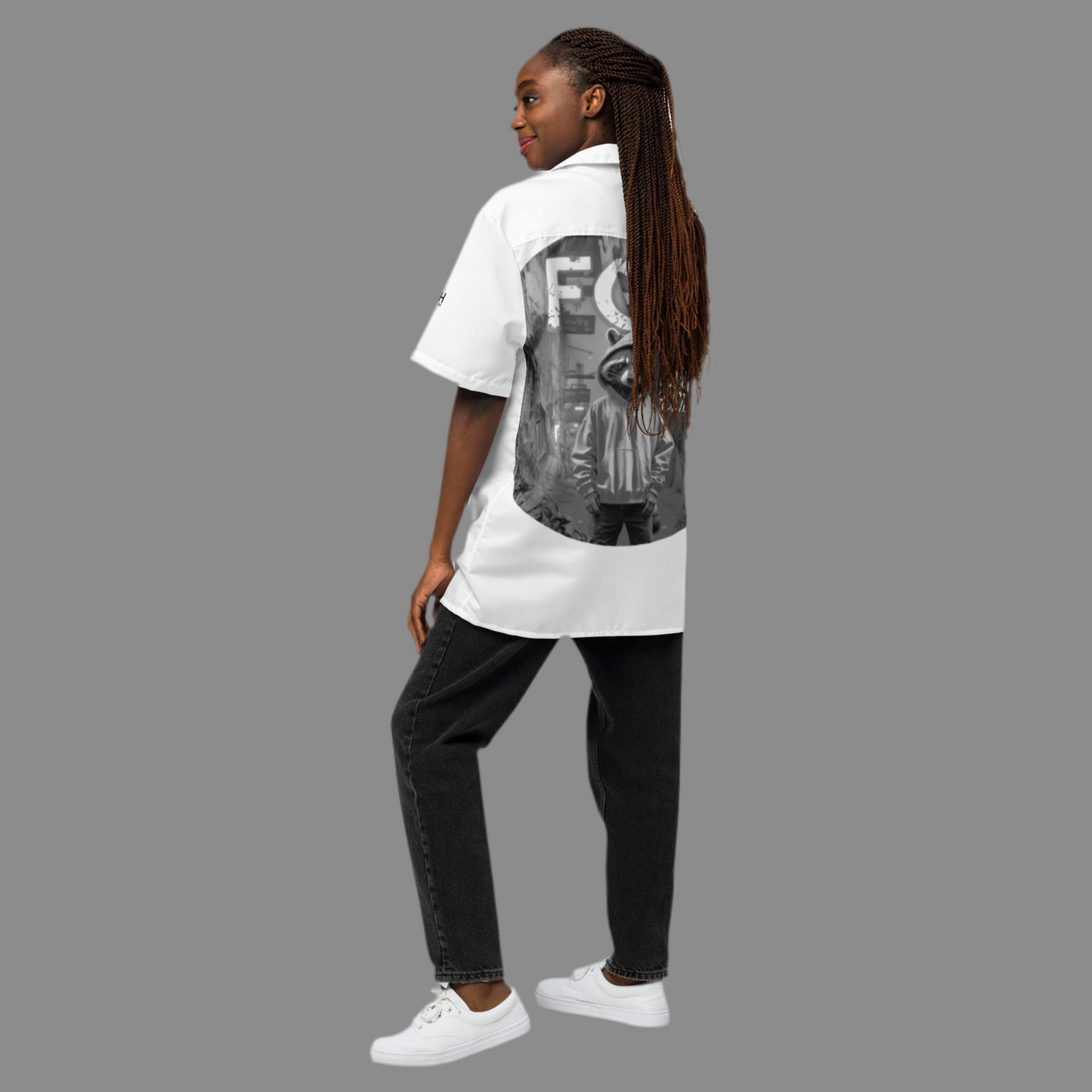 Urban Racoon Jungle Hustle Shirt – Limitierte Auflage Button Shirt-Sommer-Strand-T-Shirt
