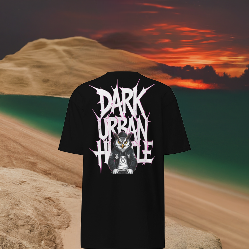 Dark Urban Hustle T-shirt made from heavy cotton, premium quality streetwear for dedicated hustlers.