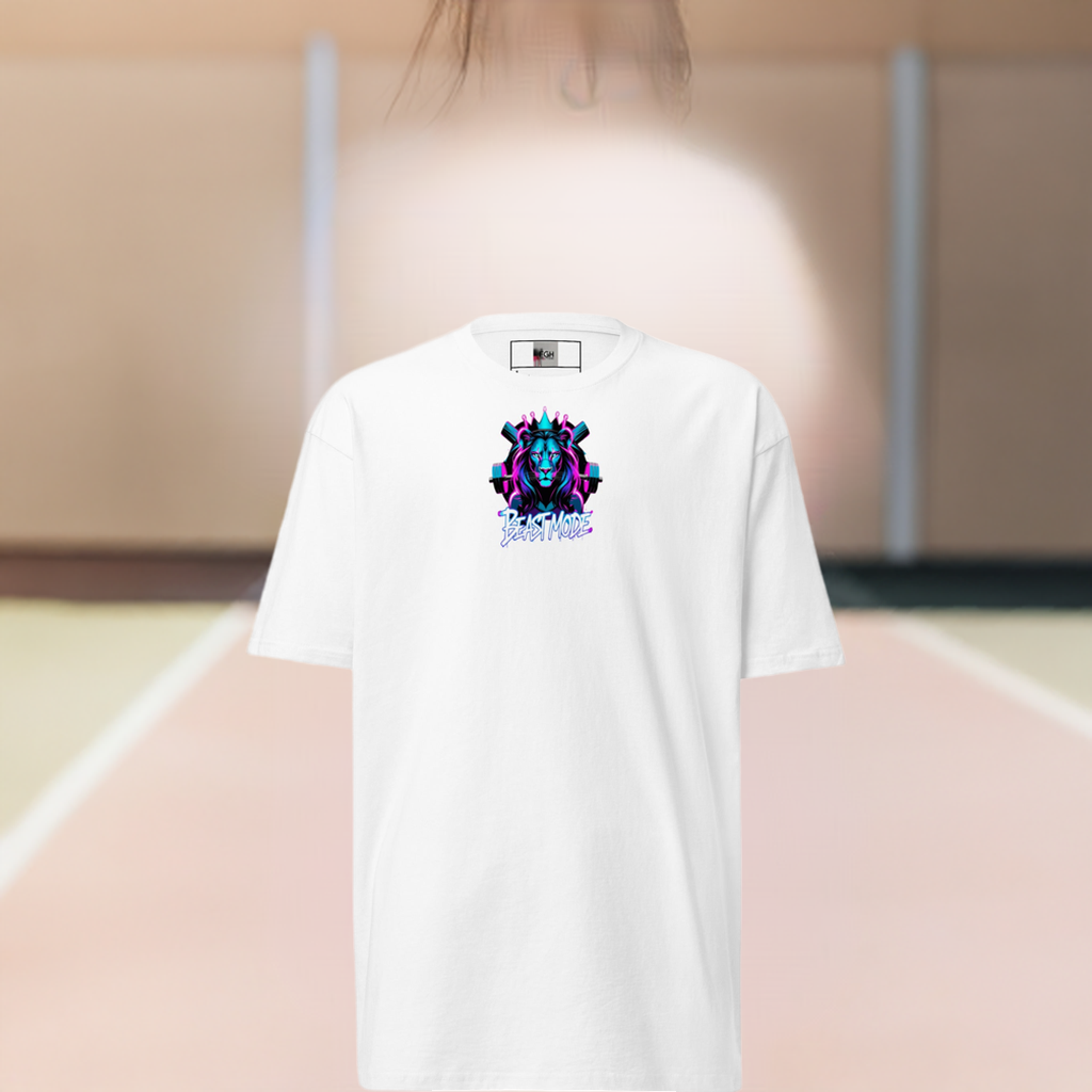FGH Damen Beastmode Shirt – Weißes Premium-Baumwoll-T-Shirt