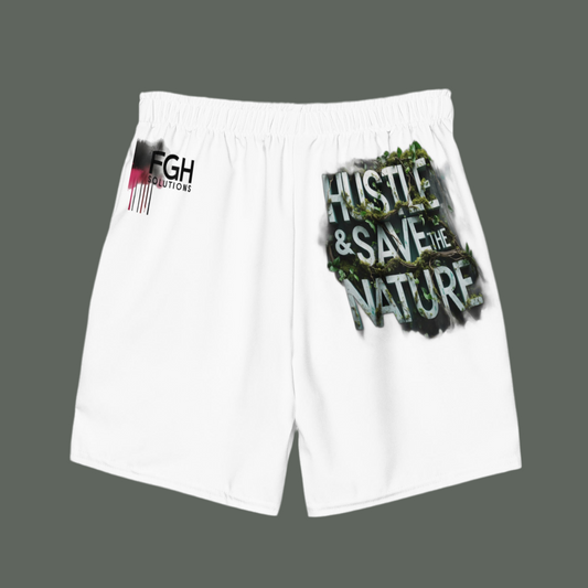 Recycelte Badehosen Hustle and Save Nature – Öko-Strandshorts für Hustler