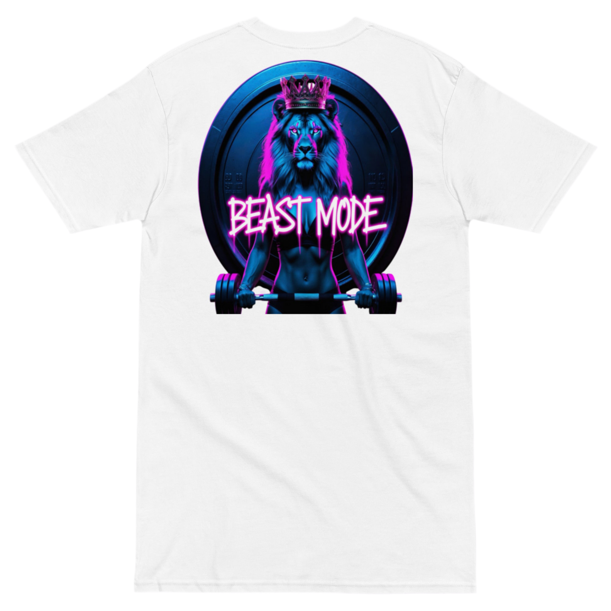 FGH Women’s Beastmode T-shirt in white premium cotton, designed for strong female athletes.