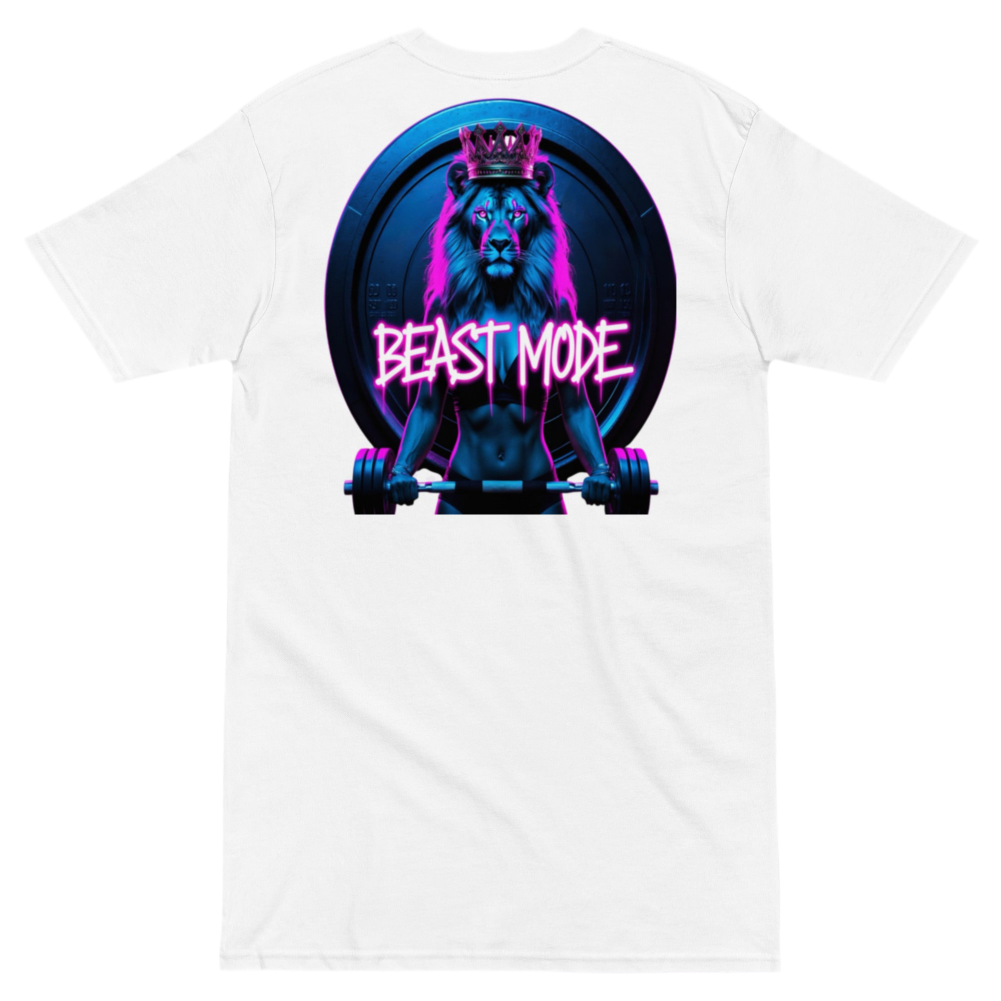 FGH Women’s Beastmode T-shirt in white premium cotton, designed for strong female athletes.