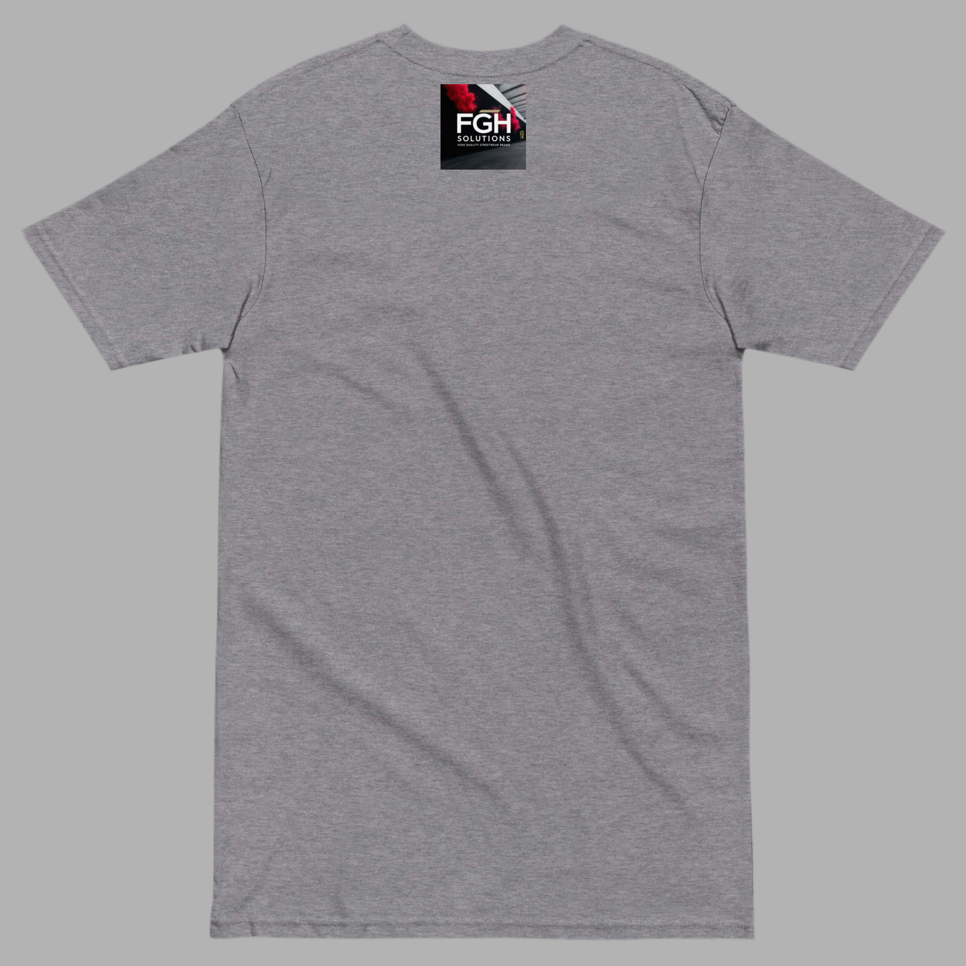 White premium t-shirt featuring gothic-style artwork of a golden skeleton king sitting on a throne with the graffiti slogan “Long Live The King” in bold red, white and black lettering