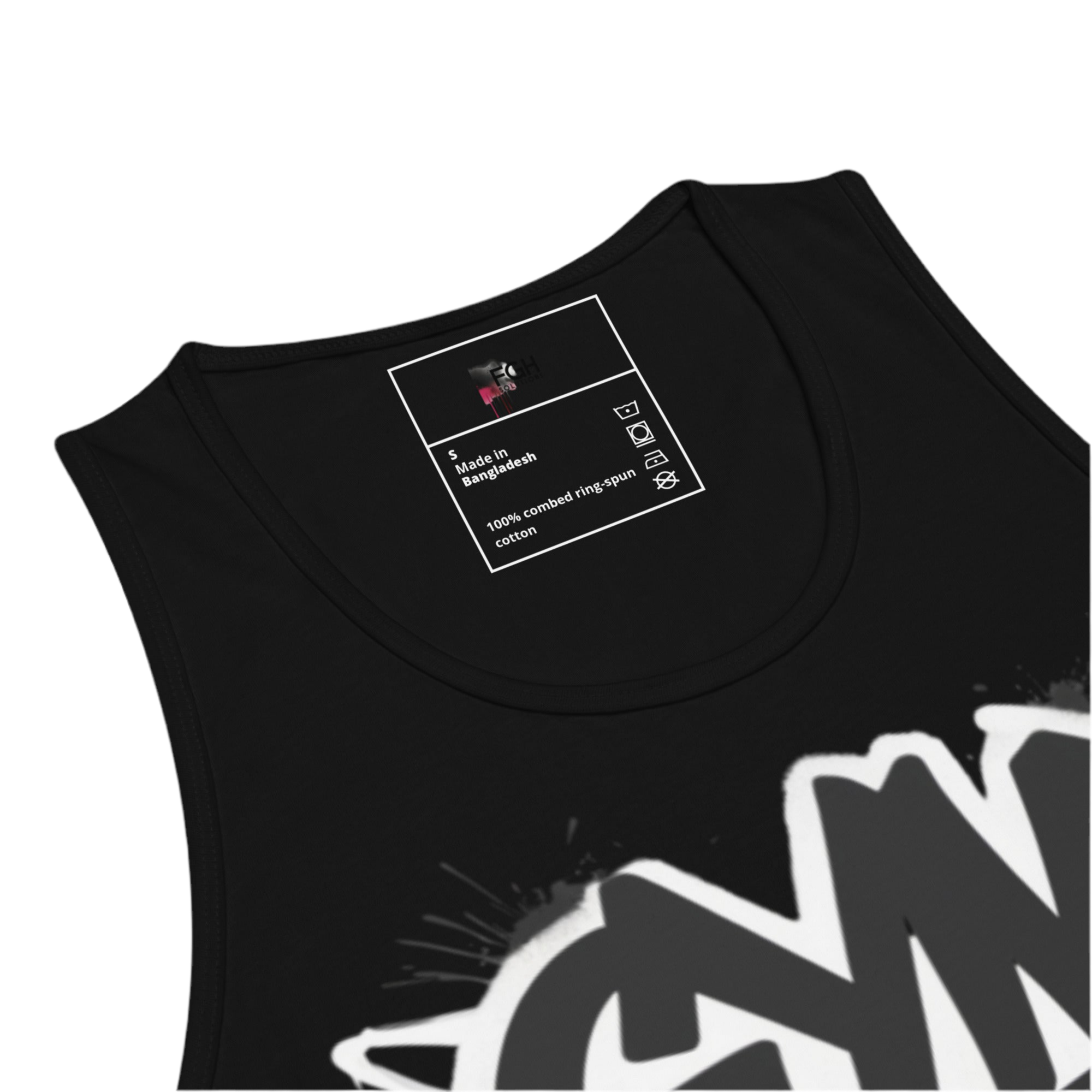 Beastmode Gym Hustler tank top featuring urban graffiti design, premium streetwear for serious athletes.