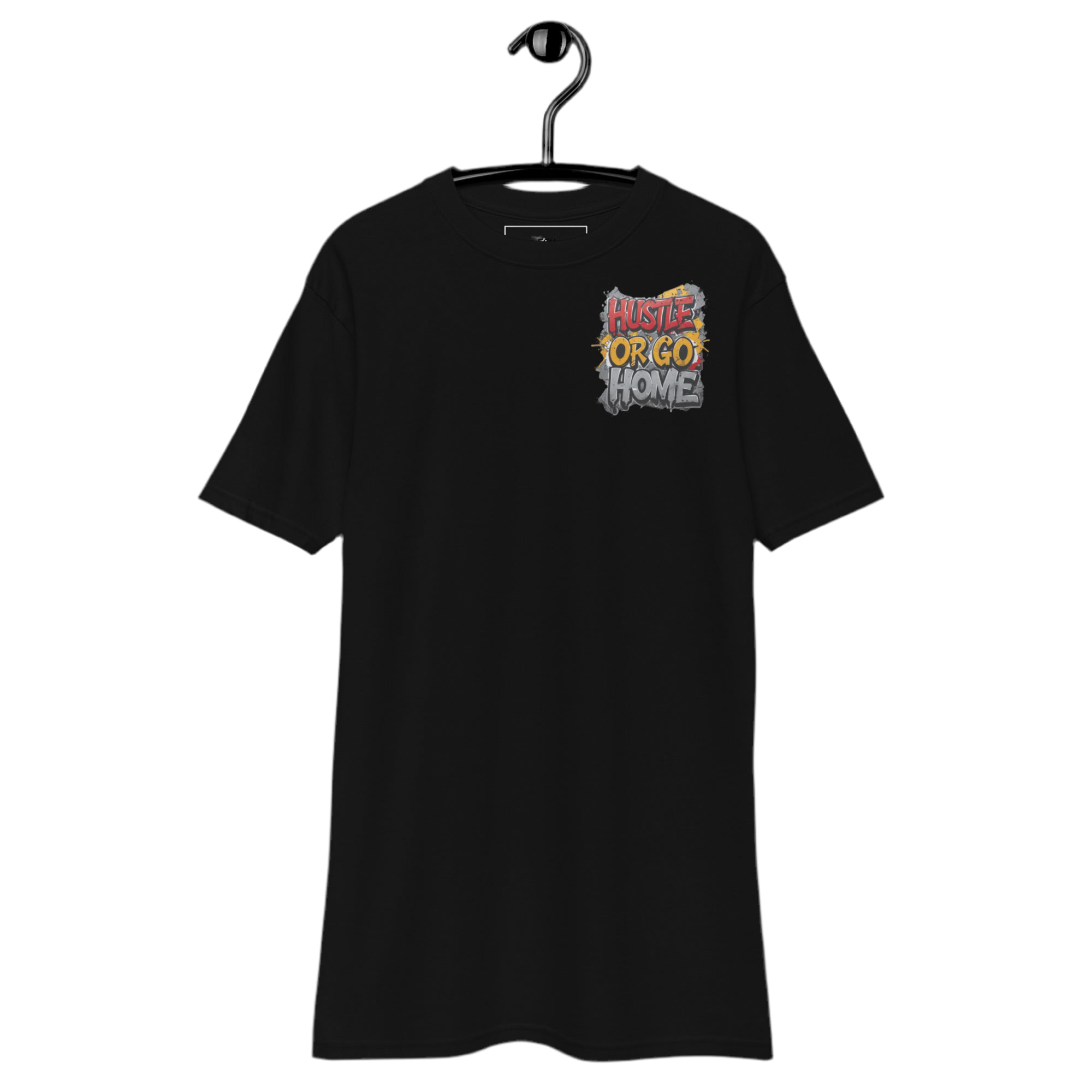 Black Beastmode Gym Hustler cotton shirt with urban graffiti design, premium streetwear for dedicated athletes.
