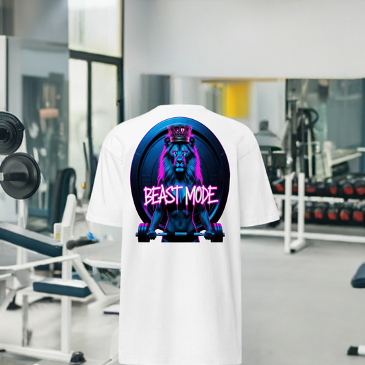 FGH Women’s Beastmode T-shirt in white premium cotton, designed for strong female athletes.