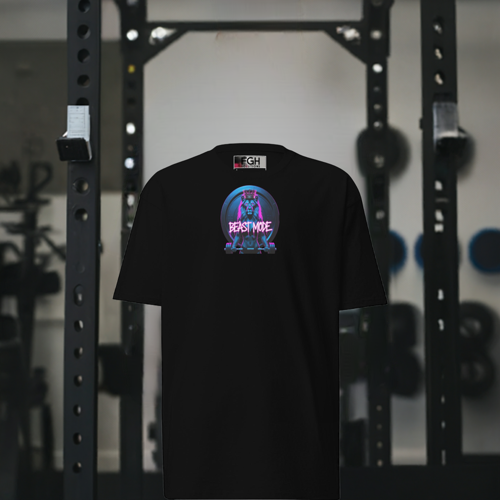 FGH Damen Gymqueen Shirt – Schwarzes Premium-Baumwoll-T-Shirt