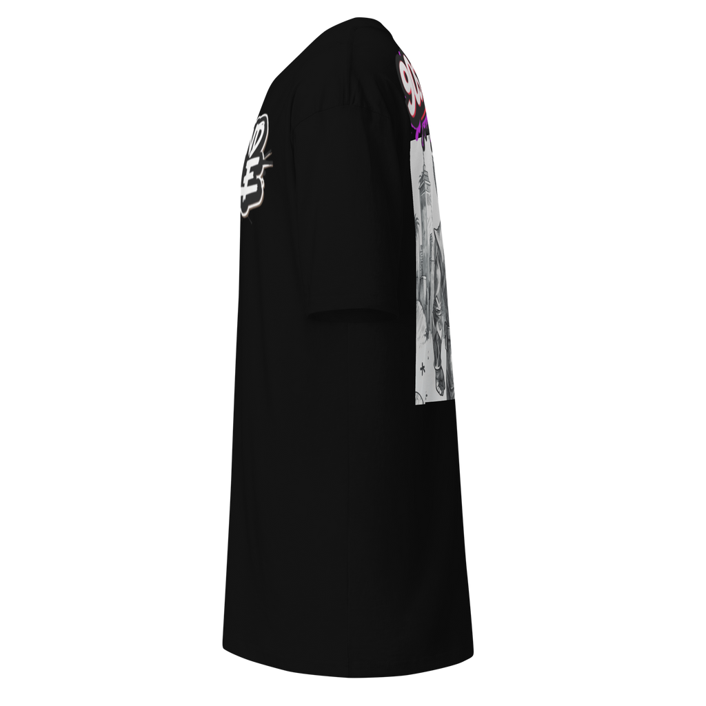 Black Gym Hustler Muscle Shirt – Premium heavyweight cotton streetwear with bold 90s sport design by FGH