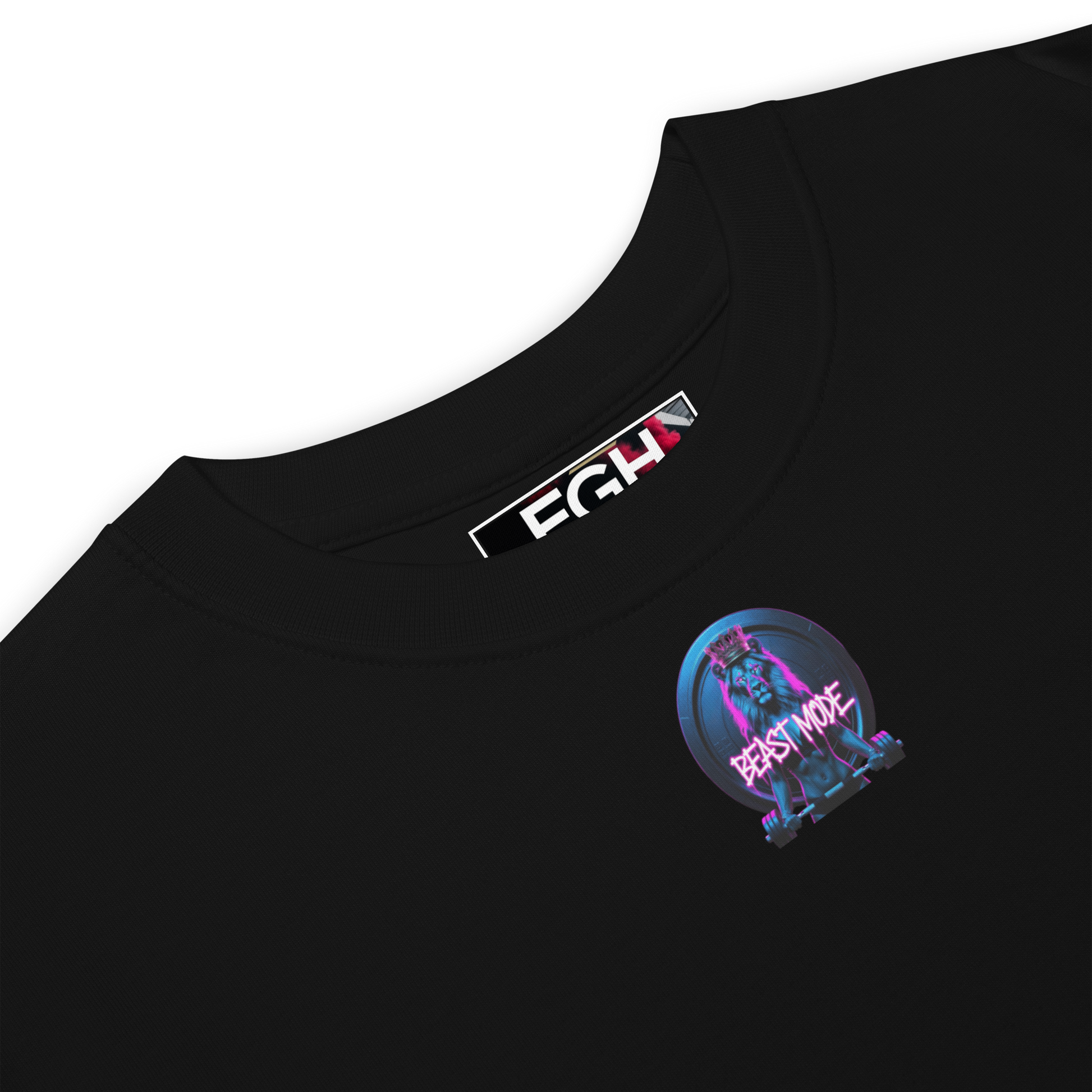 FGH Women’s Gymqueen T-shirt in black premium cotton, featuring empowering design.