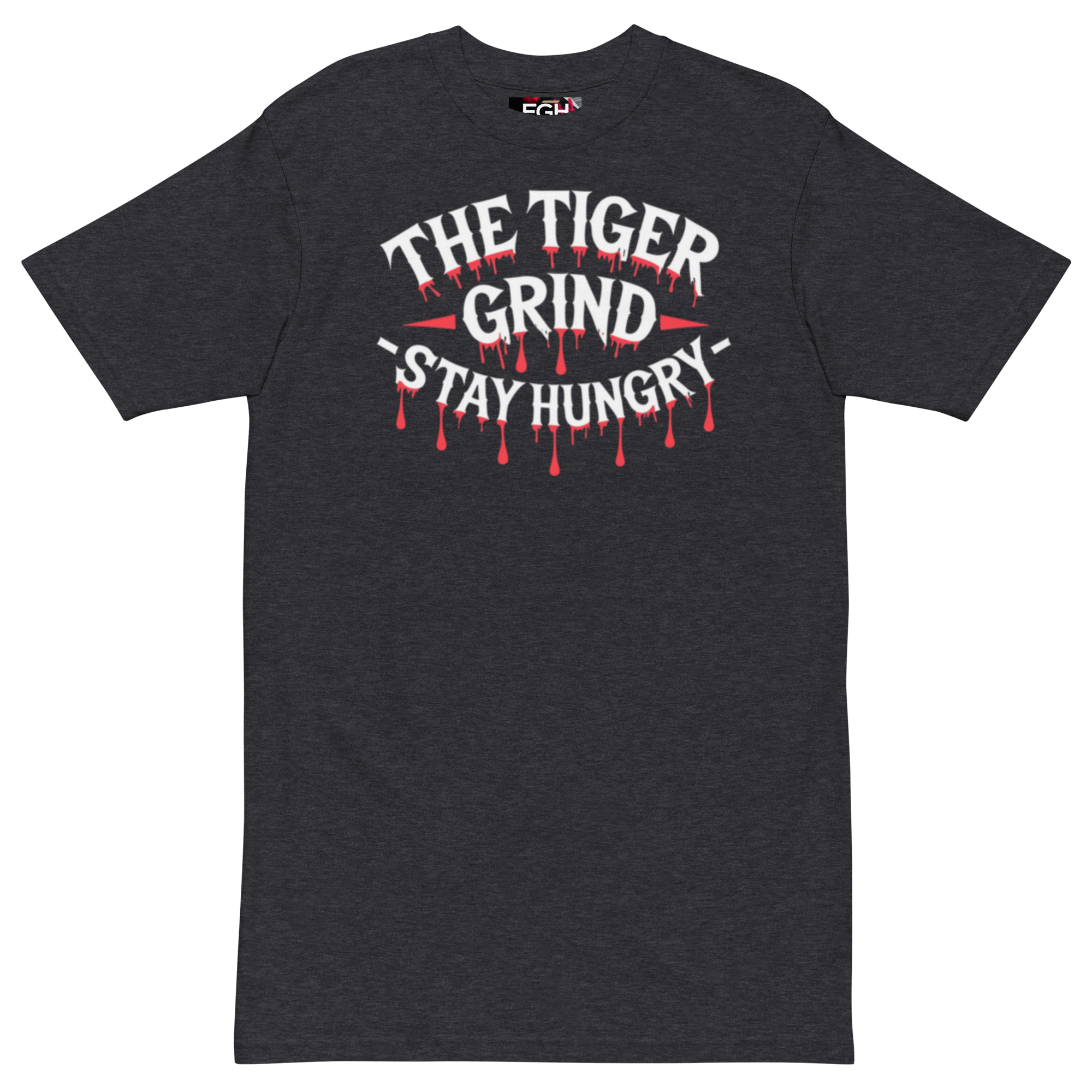 "Tiger Grind Premium Cotton T-Shirt in Schwarz - Bold Graffiti Tiger Design Streetwear"