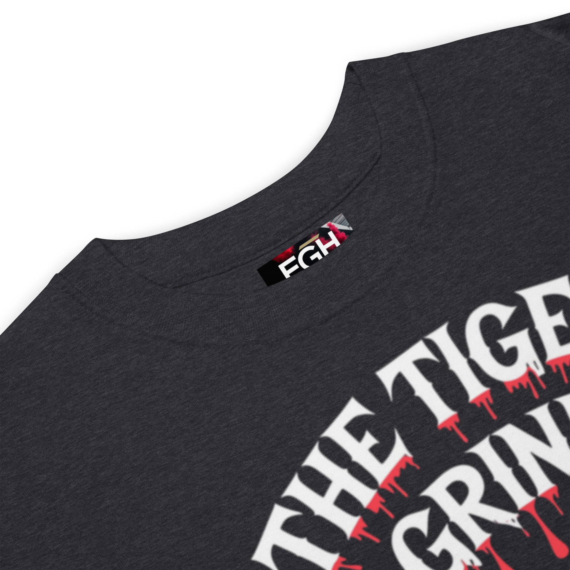 "Tiger Grind Premium Cotton T-Shirt in Schwarz - Bold Graffiti Tiger Design Streetwear"