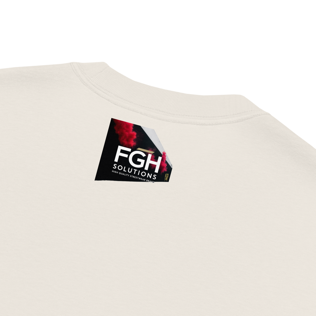 Oversized faded streetwear T-shirt with bold graffiti text “No Life No Story” printed on heavyweight cotton – urban unisex design by FGH Collective
