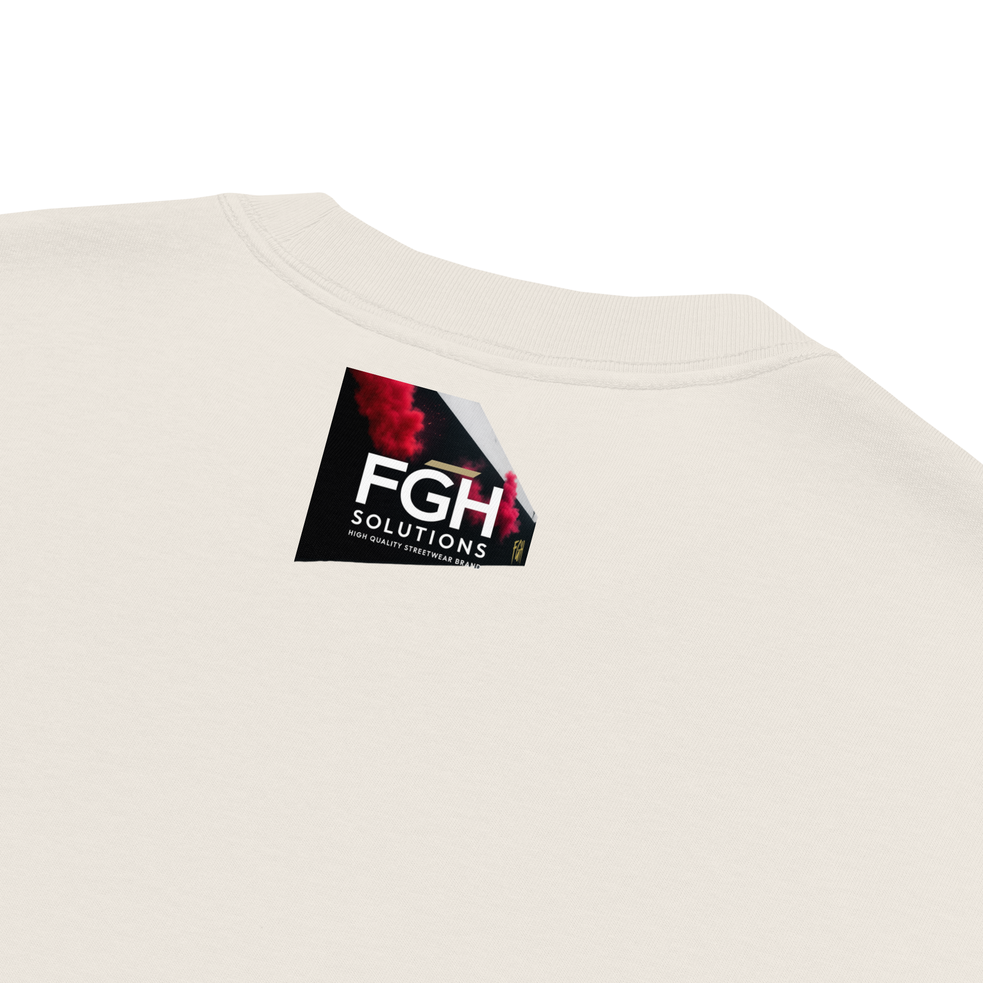 Oversized faded streetwear T-shirt with bold graffiti text “No Life No Story” printed on heavyweight cotton – urban unisex design by FGH Collective

