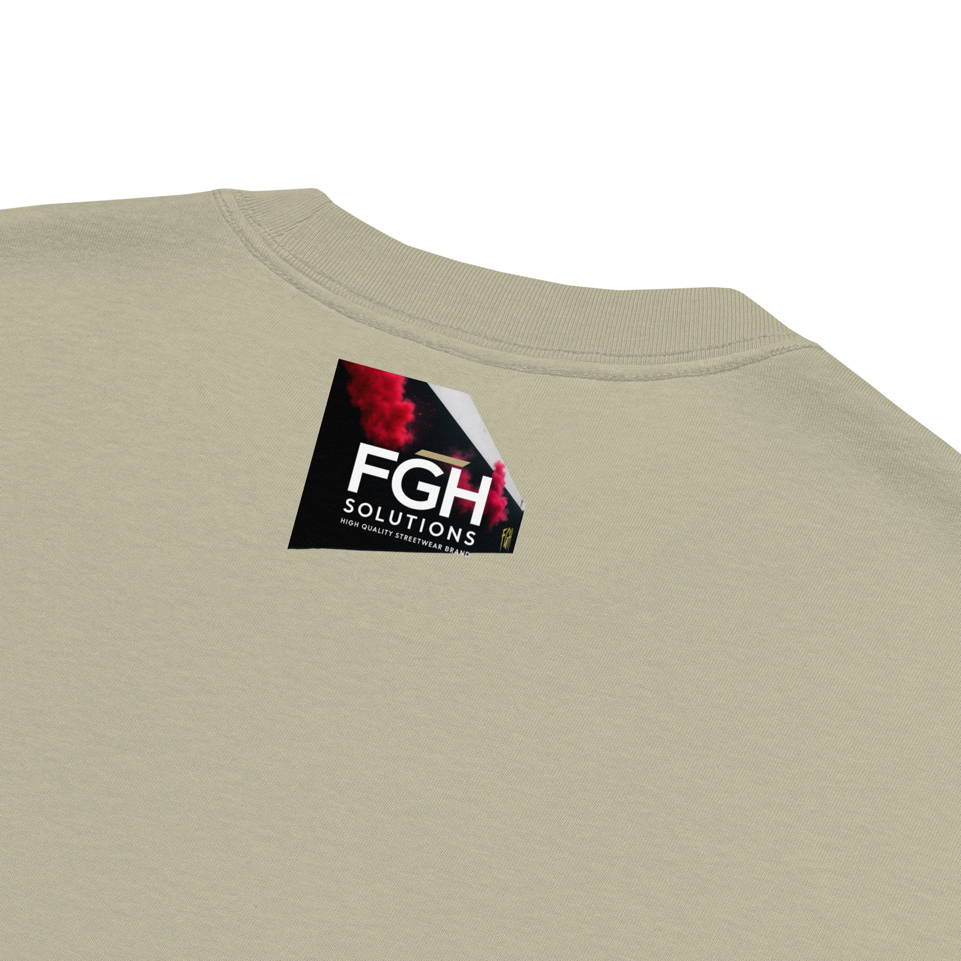Oversized faded streetwear T-shirt with bold graffiti text “No Life No Story” printed on heavyweight cotton – urban unisex design by FGH Collective
