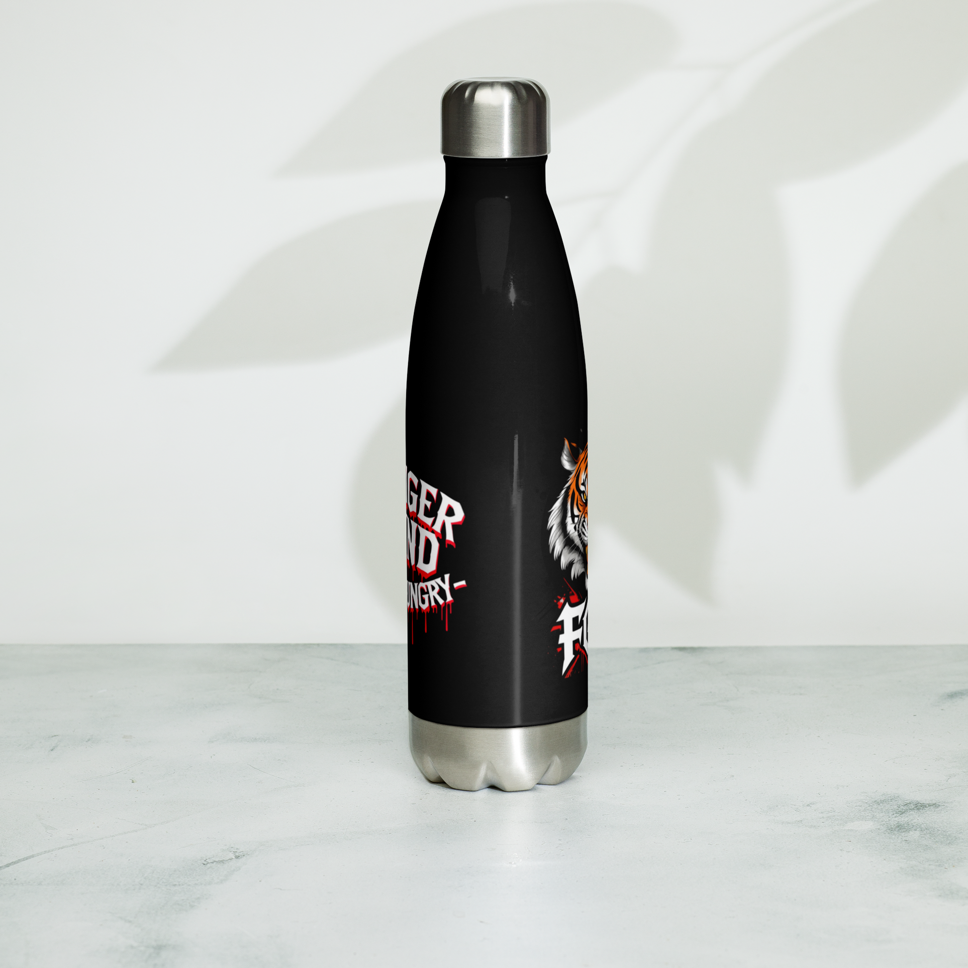 Tiger Grind water bottle - Bottom view showing stable construction