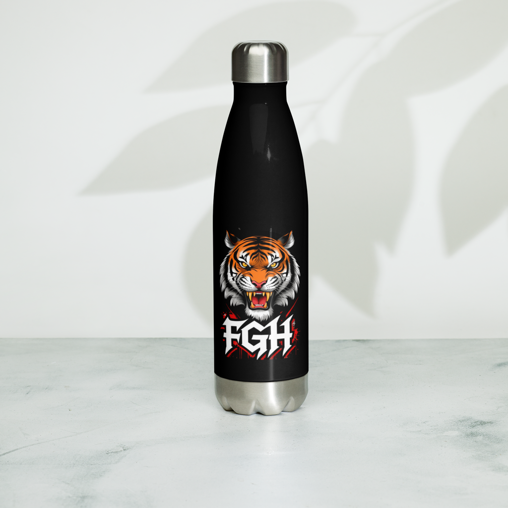 Tiger Grind water bottle - Cap and drinking spout detail view