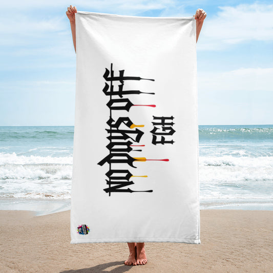 No Days Off premium gym towel with graffiti design, part of the exclusive FGH Edition.