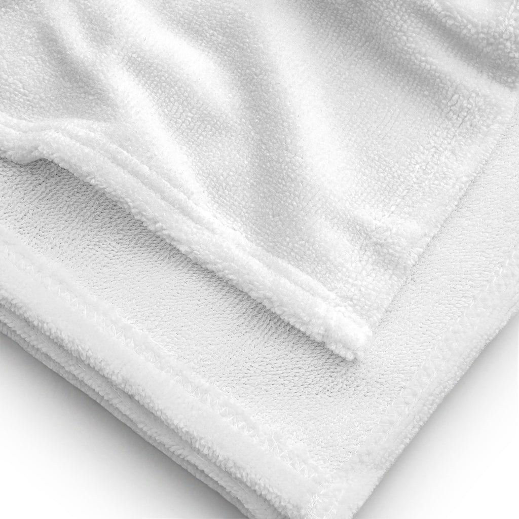 No Days Off premium white gym towel with graffiti design, part of the exclusive FGH Edition.