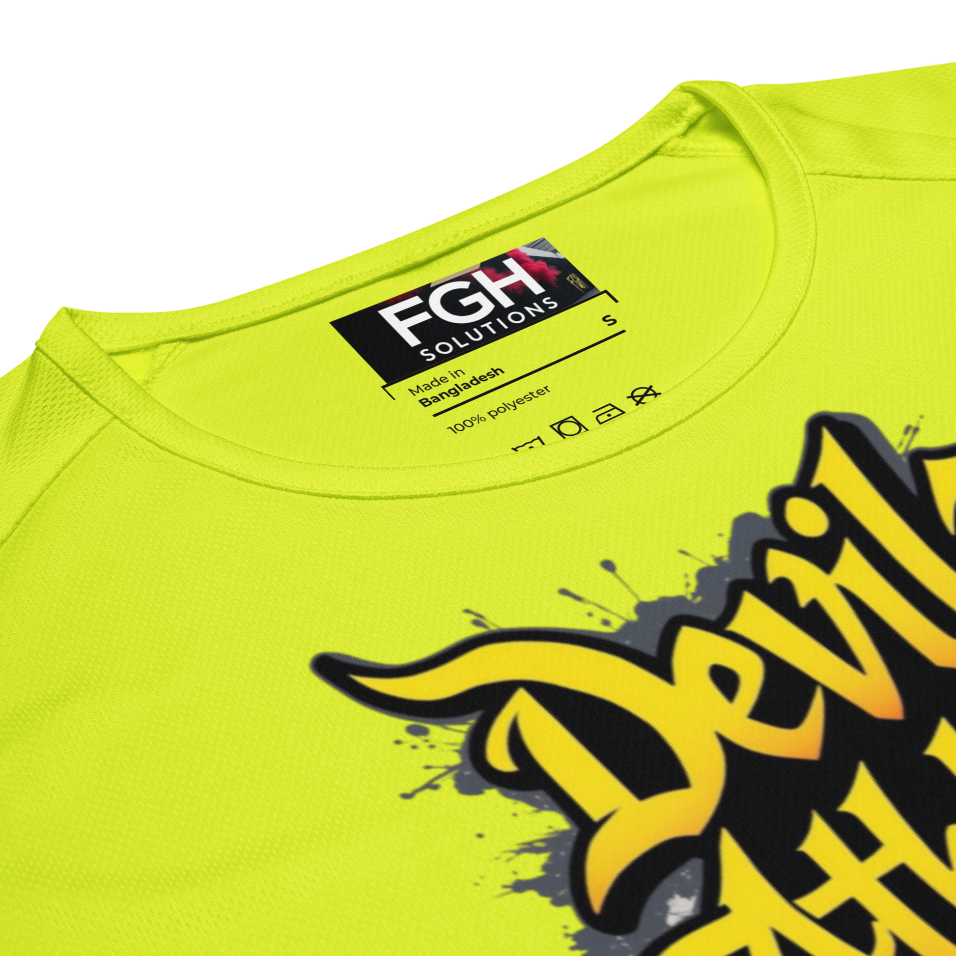 Folded Devilz Athletics 666 jersey – black mesh unisex shirt with urban gymwear design and bold graphics